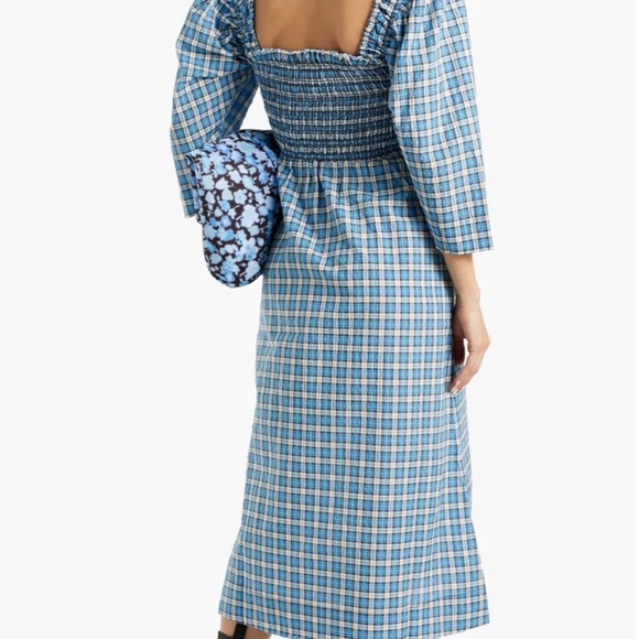 Ganni, Cotton-blend Seersucker Midi Dress, 12 - Picture 3 of 7